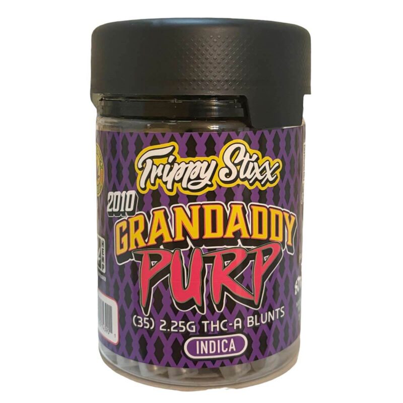 80 Stixx Trippy Stixx 35 Count 2.25 THCA Blunts Grandaddy Purp Indica