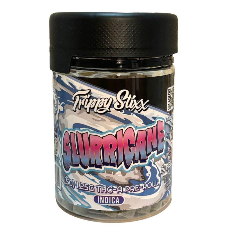 80 Stixx Trippy Stixx 50 Count 1.25 THCA Pre Rolls Slurricane Indica