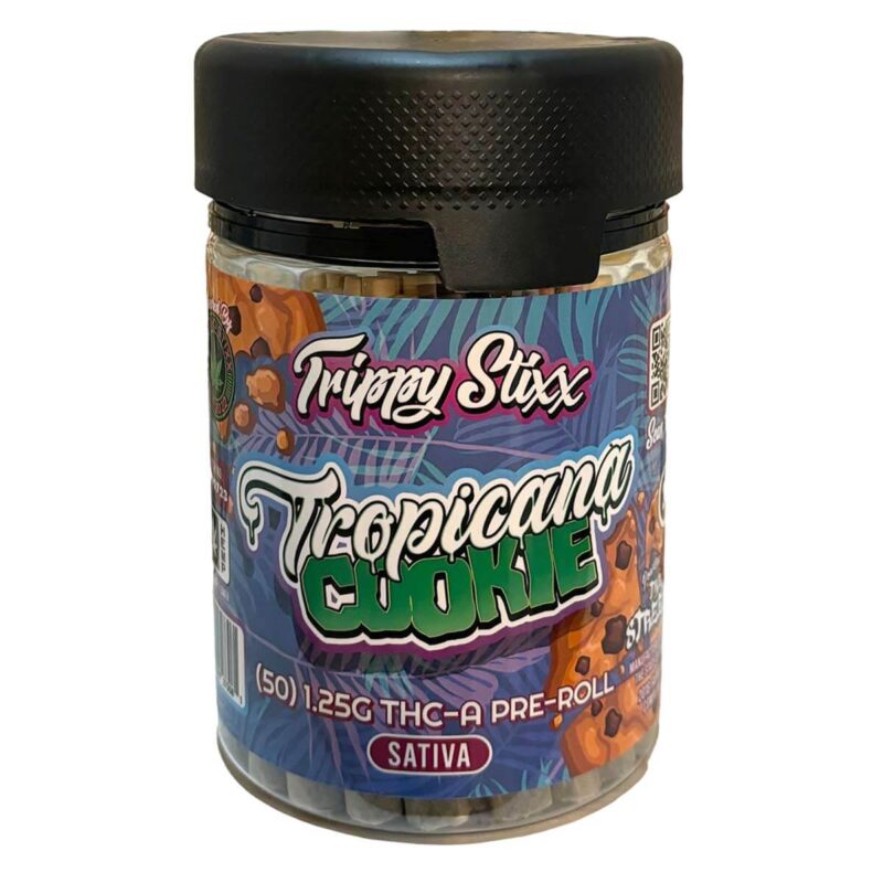 80 Stixx Trippy Stixx 50 Count 1.25 THCA Pre Rolls Tropicana Cookie Sativa